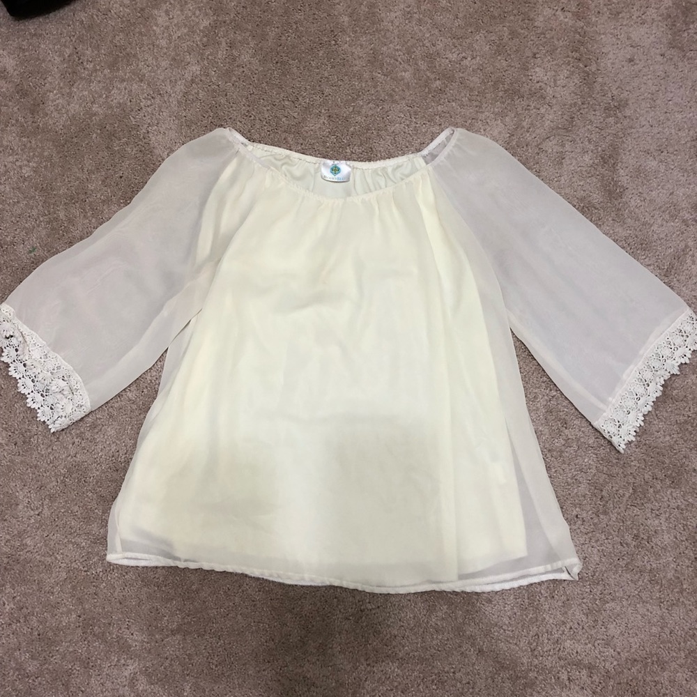 White sheer blouse
